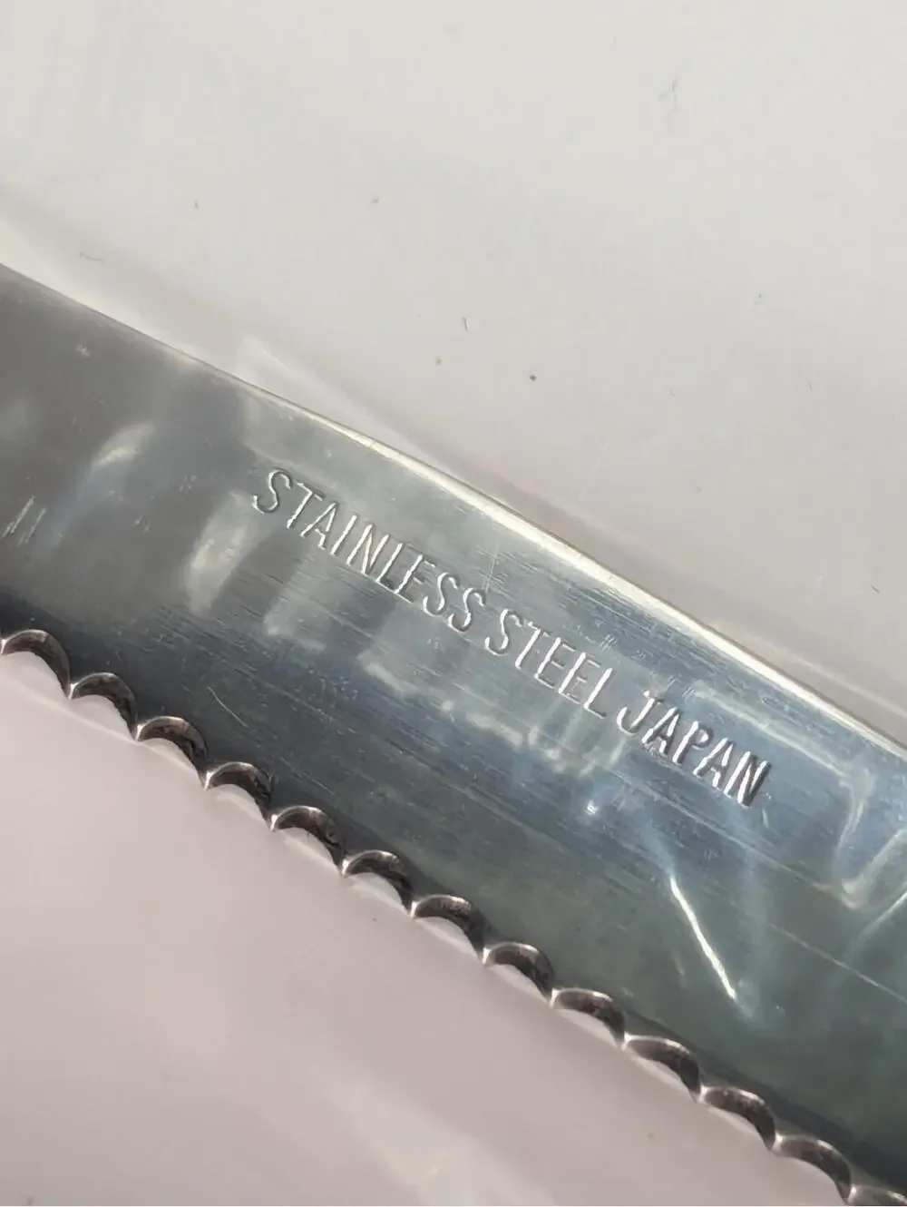 Set of 6 Capco 3195 Stainless Steel Steak Knife Rosewood Handle Brass Rivets NOS